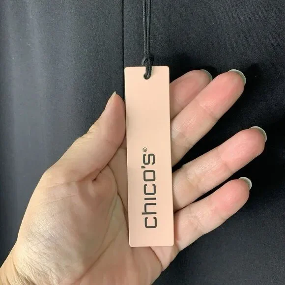 Chico Black Label Flare Pull-On Pants Womens Size Large SHORT Black NWT $139 - Picture 7 of 11